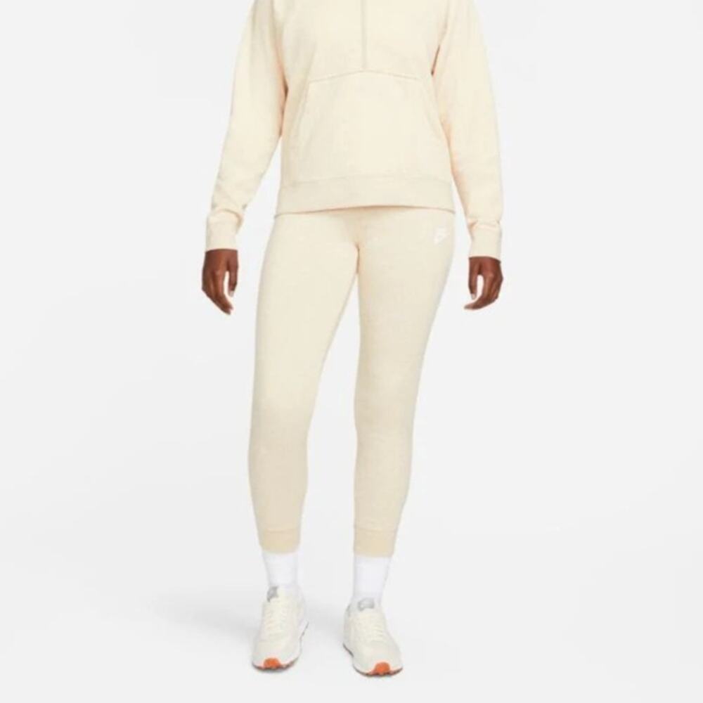 NEW Nike Womens Club Fleece Pants Joggers Beige BV4087-206 Size Large